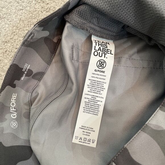 G Fore Pants Mens 30 X 32 Camouflage Print Gray Golf Athleisure NWT NEW - Picture 7 of 12
